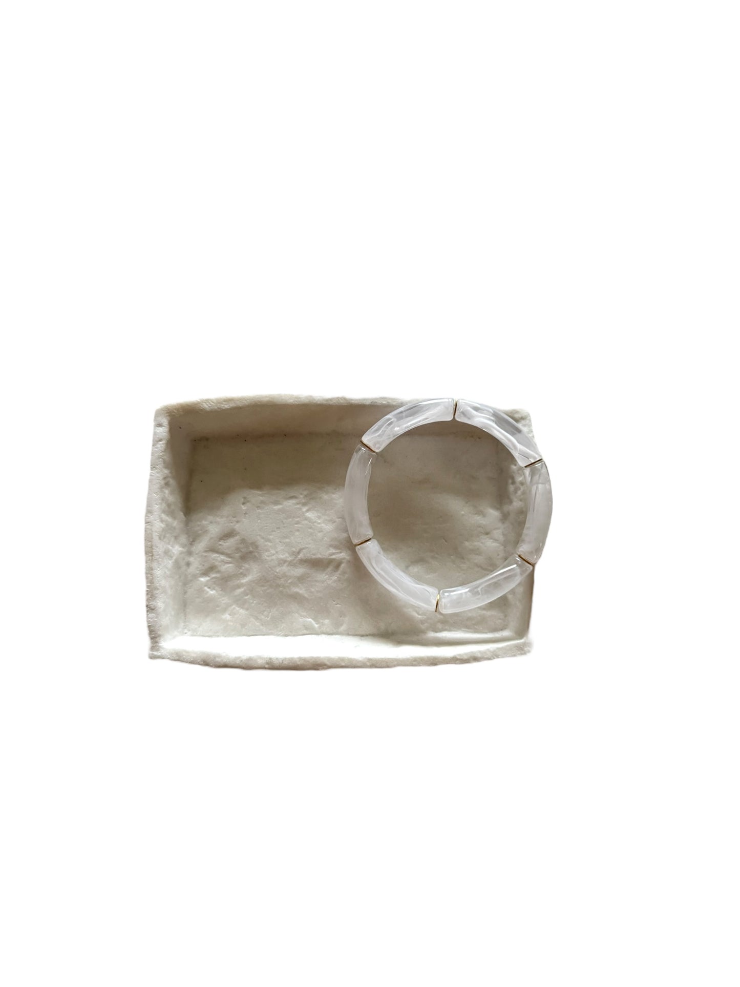 Bracelet moyen Luna Blanc Transparent