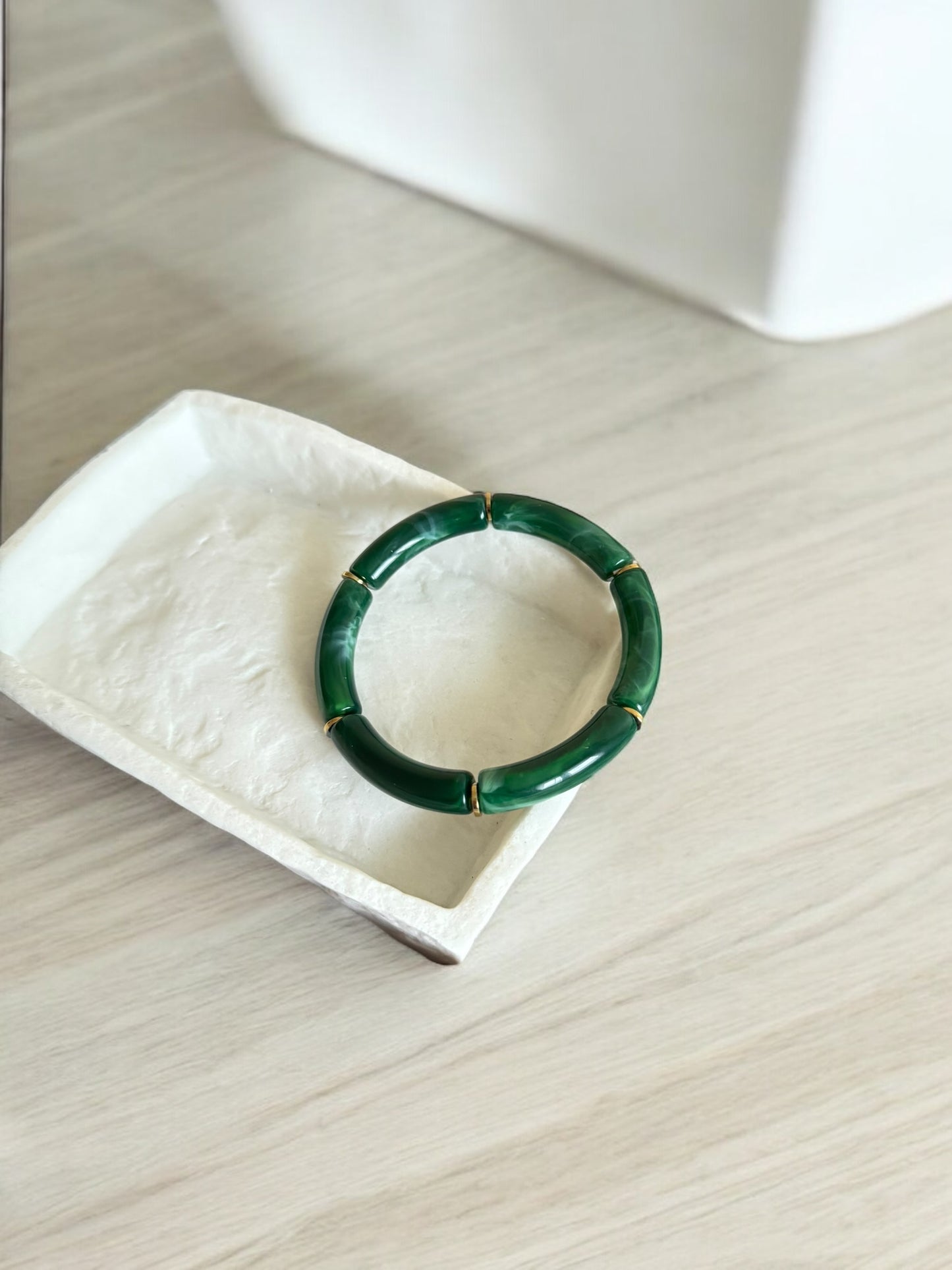 Bracelet moyen Luna Vert Nacré