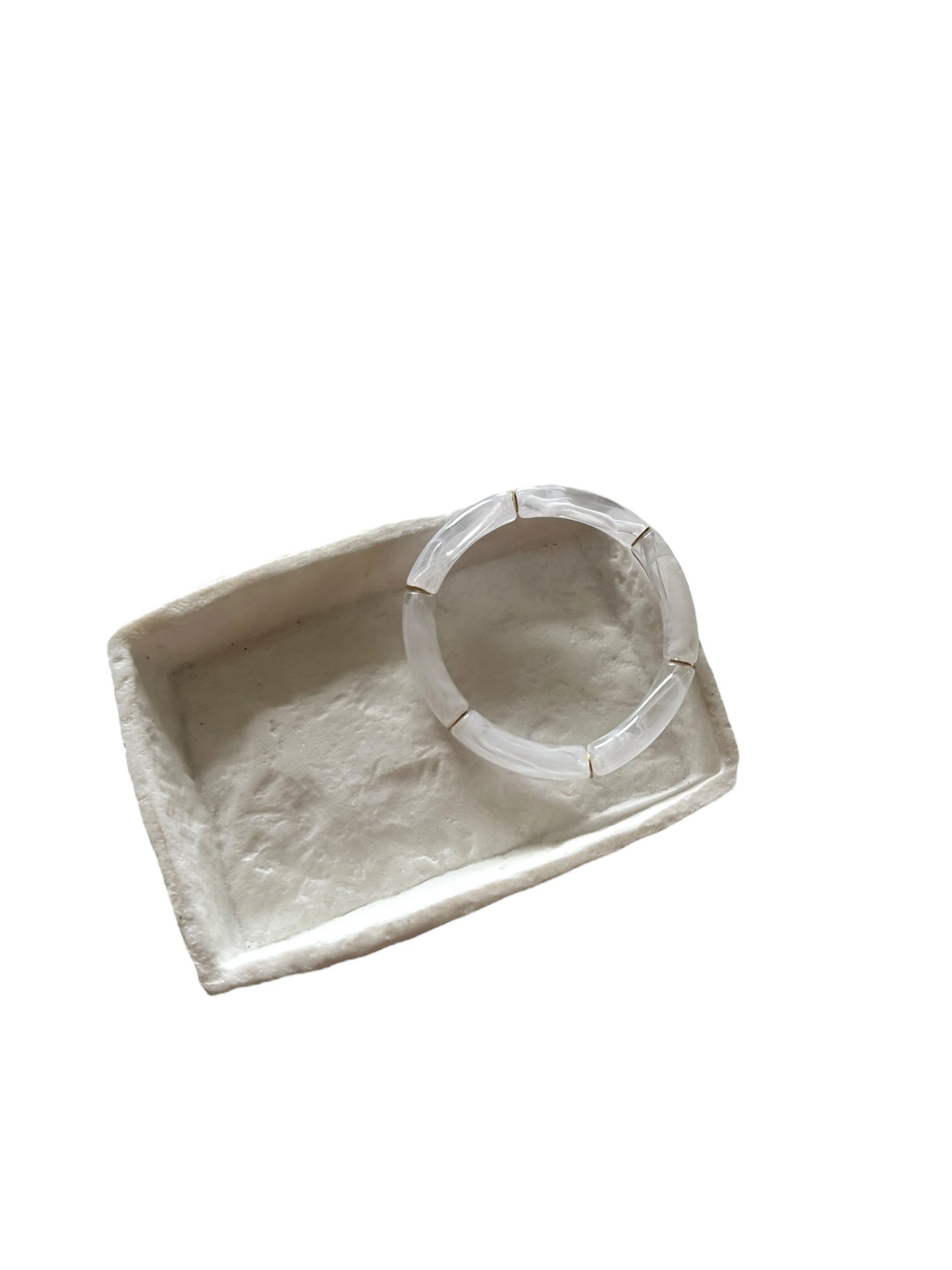Bracelet moyen Luna Blanc Transparent