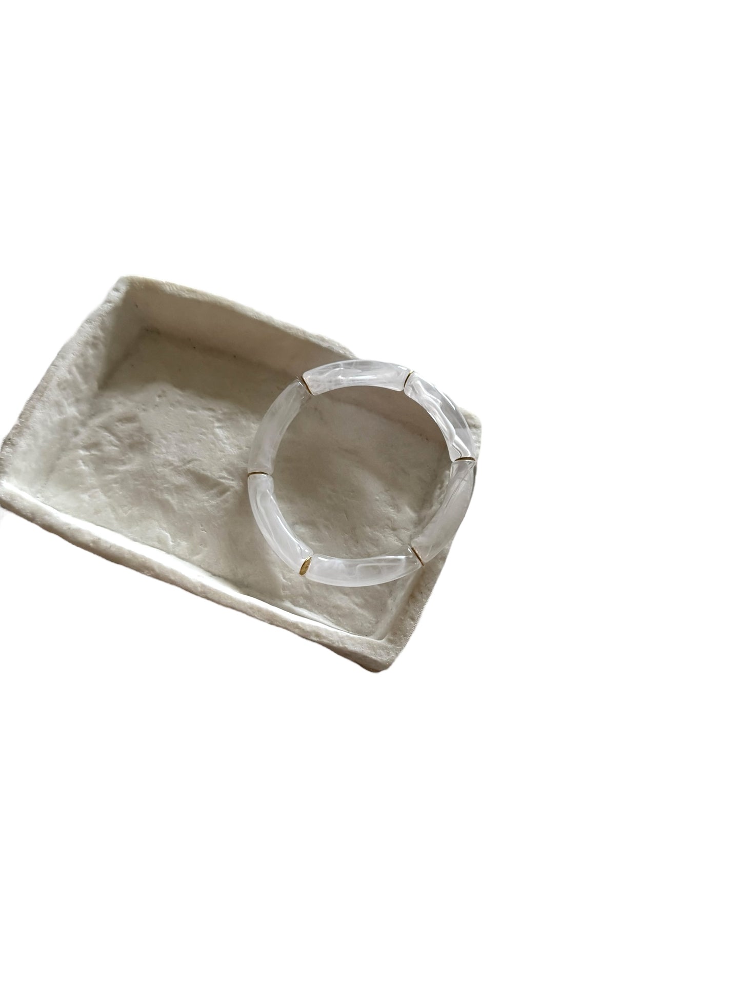 Bracelet moyen Luna Blanc Transparent
