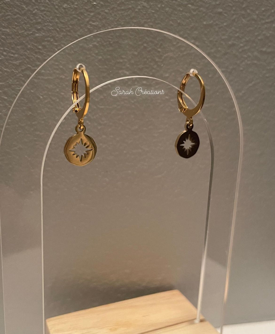 Boucles d’oreilles Étoile Creuse